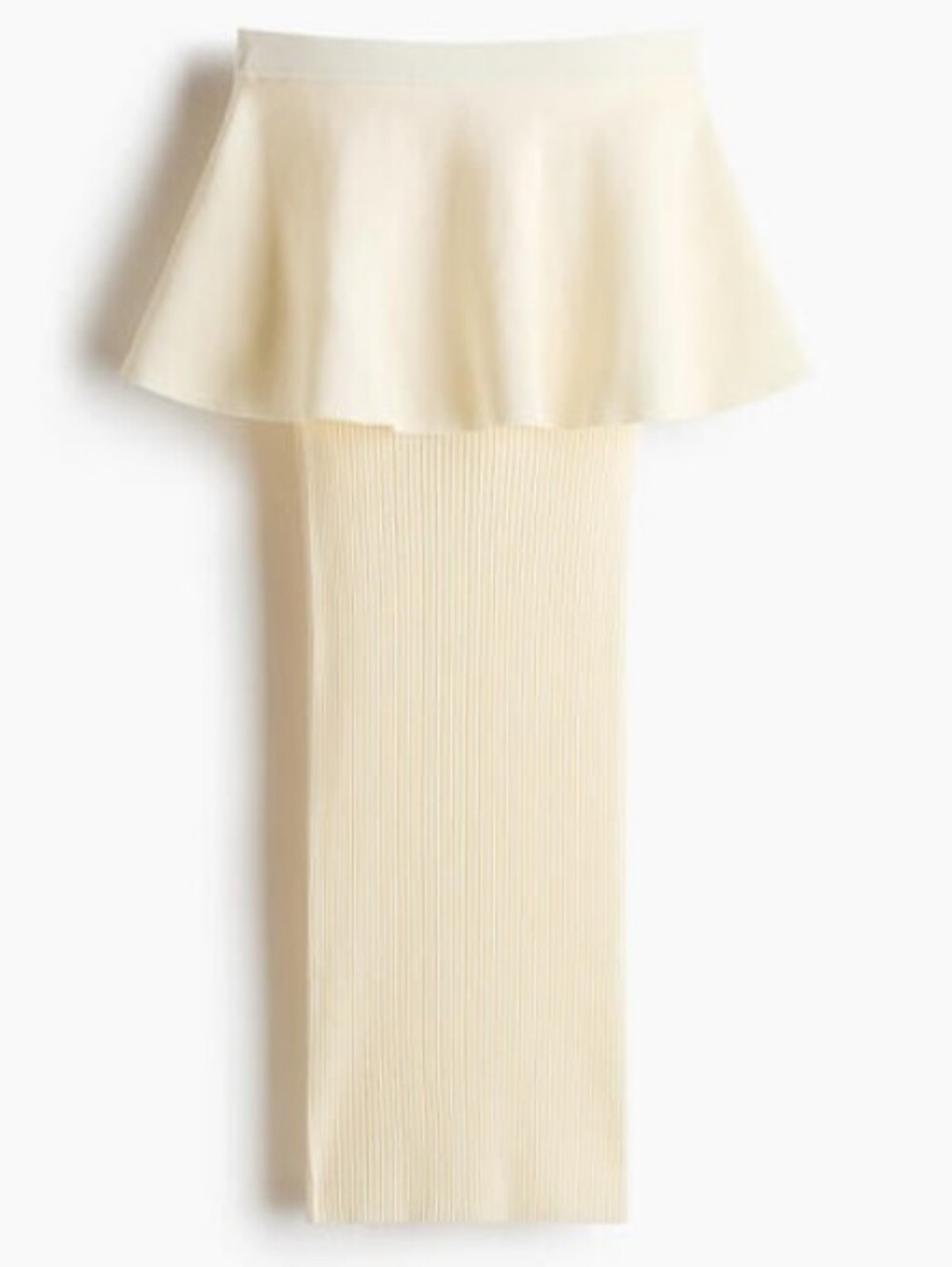 H&M Cream Layered Pencil Skirt